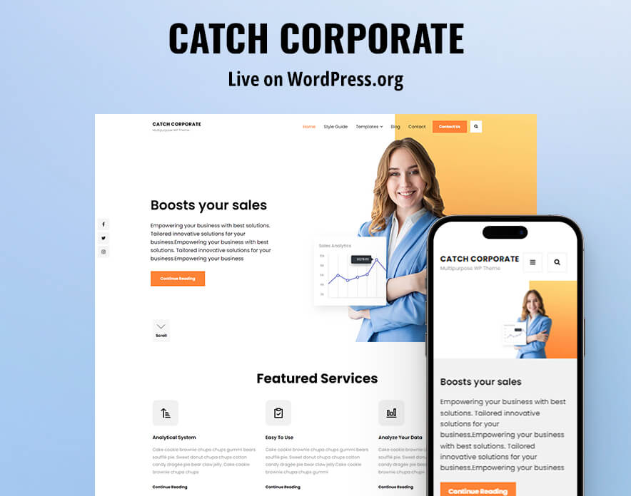 Catch Corporate Live on WordPress.org Main