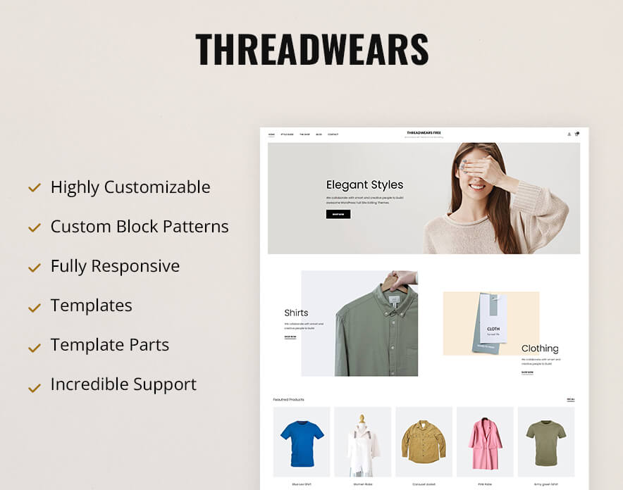 Threadwears Live On WordPress.org Features