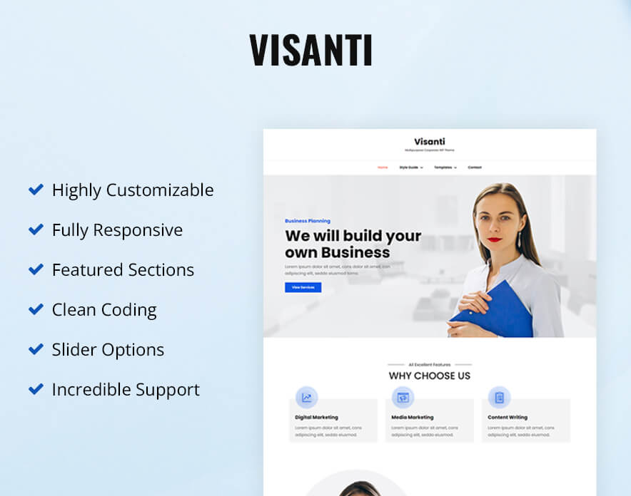 Visanti Live on WordPress.org Features