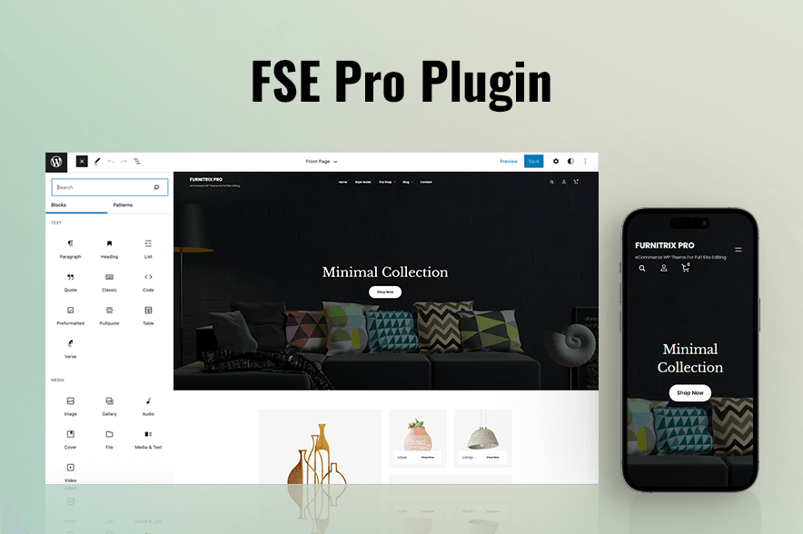 Furnitrix Pro - eCommerce WordPress Block Theme FSE Pro Plugin