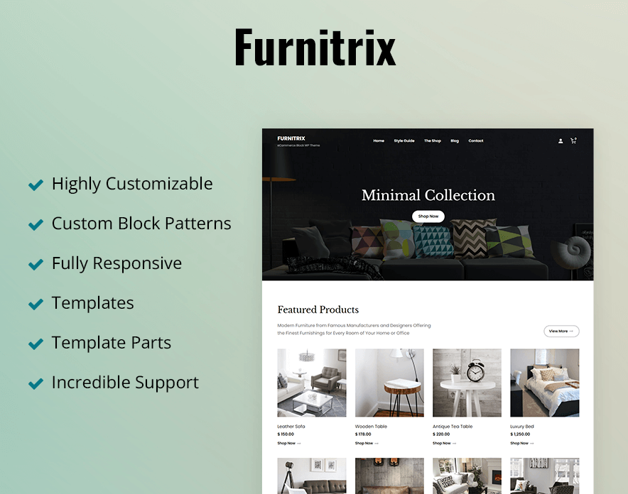 Furnitrix Live On WordPress.org Features