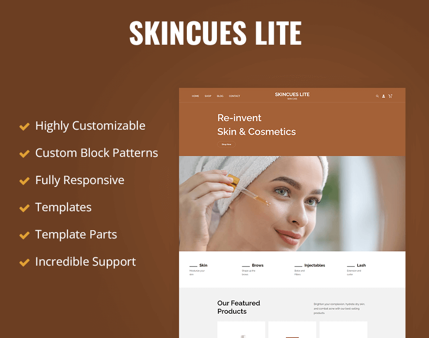 Skincues Lite Live On WordPress.org Features