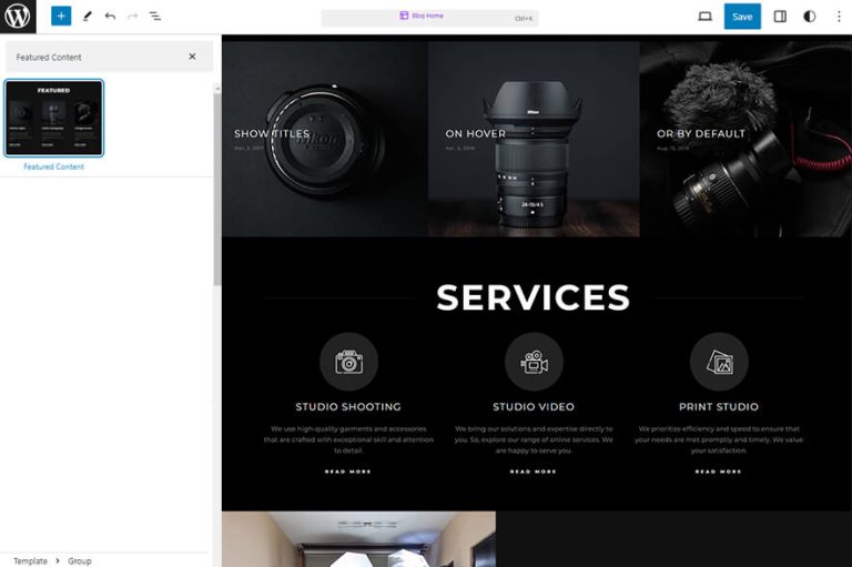 WordPress Block Theme for Photographers - Fotografie Blocks Pro