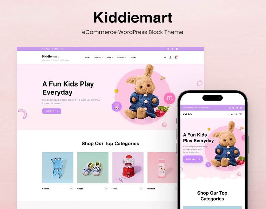Kiddiemart - eCommerce WordPress Block Theme Main