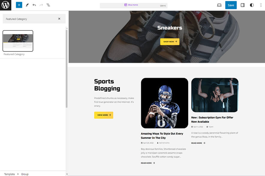 Sportspot Pro- Featured Category