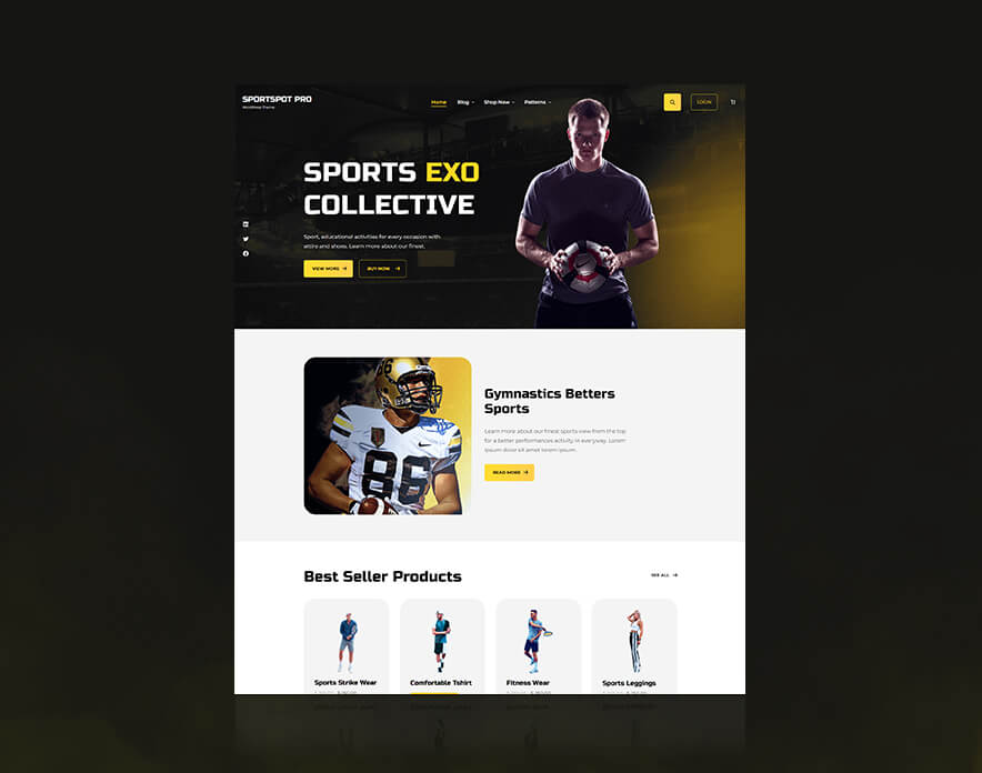 Sportspot Pro - Sports WordPress eCommerce Block Theme Demo
