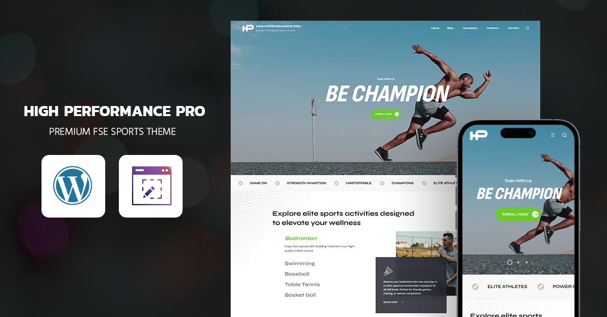 Pro Performance High Performance Pro – Premium Sports & Business Block WordPress Theme