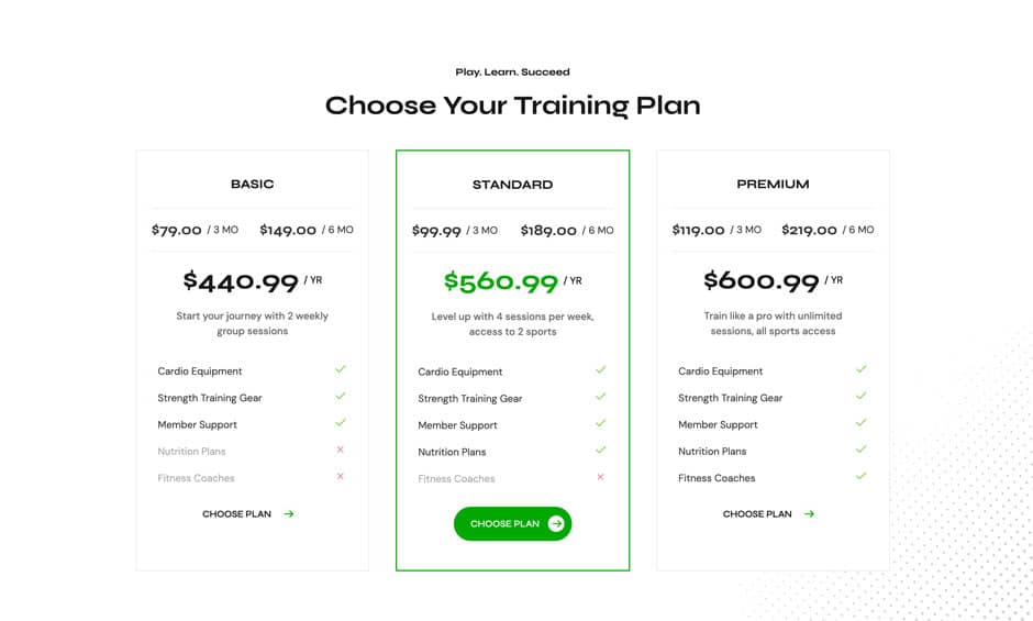 Pricing Table Advanced