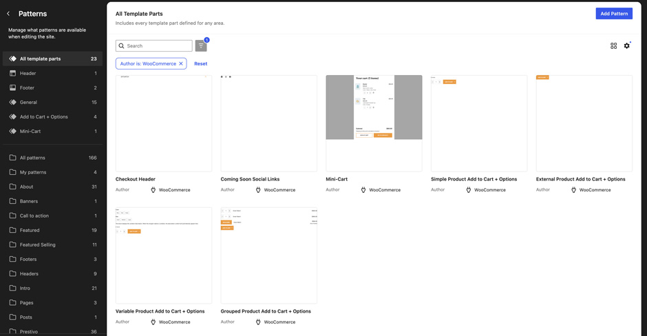 WooCommerce Template Part